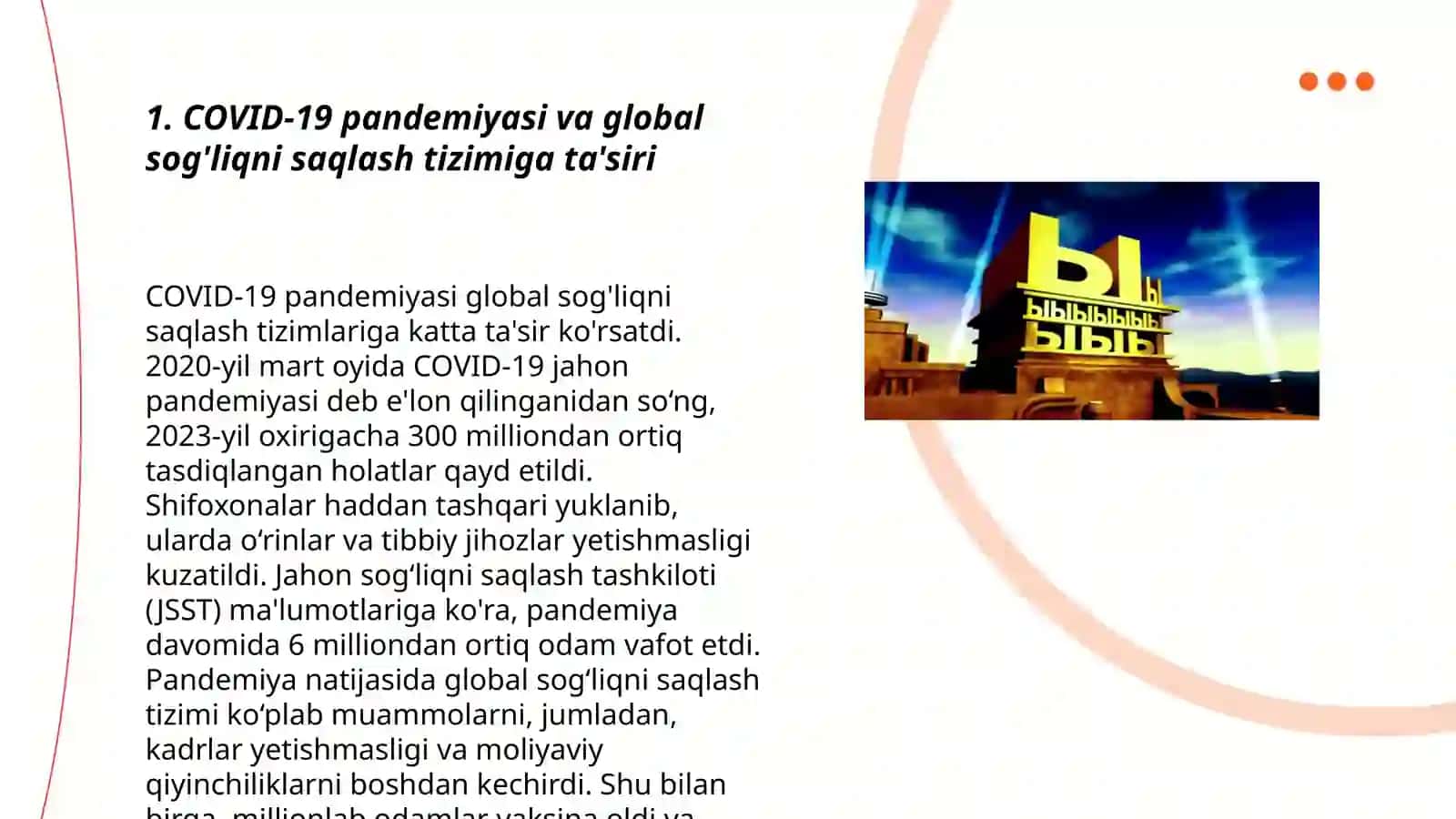Pandemiya XXI asrning global muammosi va uning oqibatlari 3