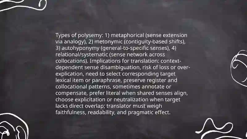 Translation of polysemantic words 3