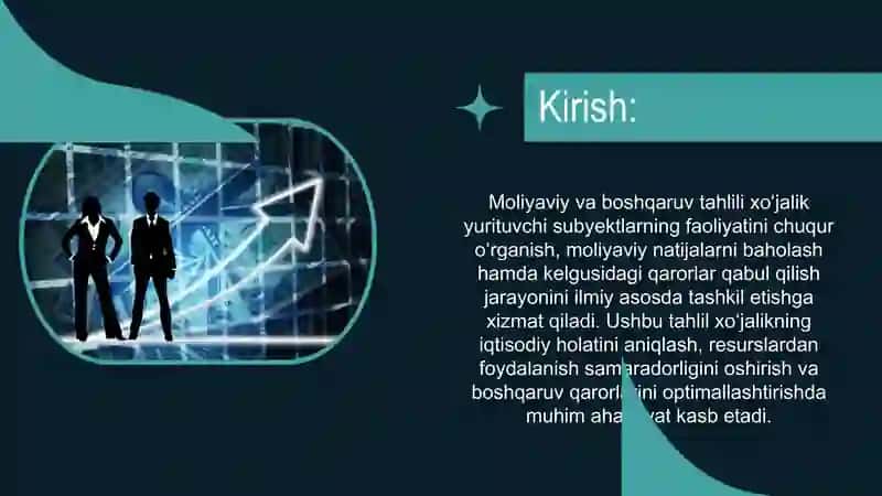 Moliyaviy va boshqaruv tahlili 3