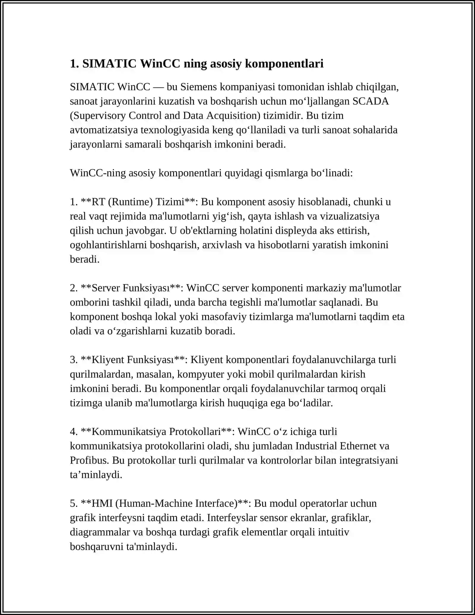 SIMATIC WINCC. UMUMIY MA’LUMOTLAR 3