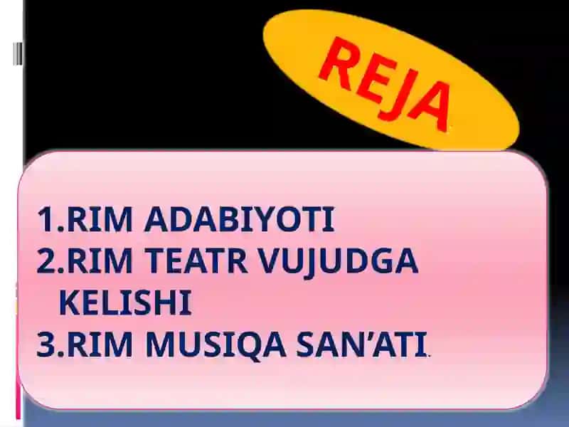 Rim Madaniyatimavzusi 3