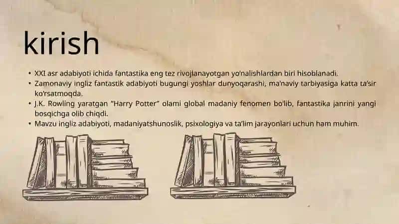 Zamonaviy ingliz fantastik adabiyoti: J.K. Rowling ijodi misolida 3