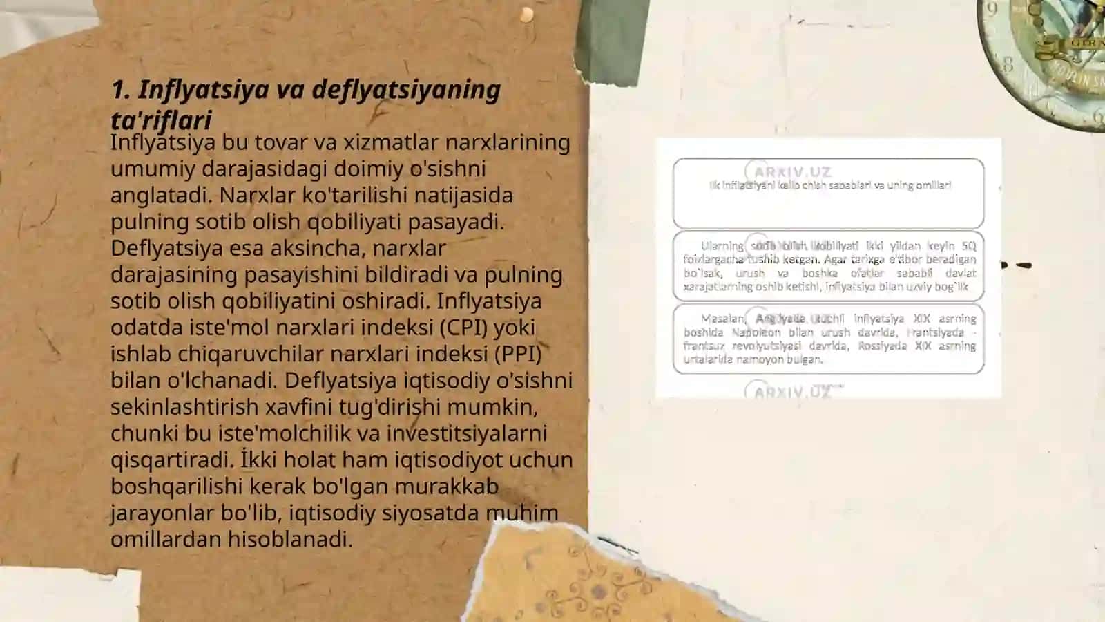 Inflyatsiya va deflyatsiya 3
