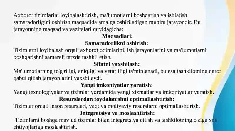 IQTISODIY AXBOROT TIZIMLARINI LOYIHALASHTIRISH USLUBIYOTI 3