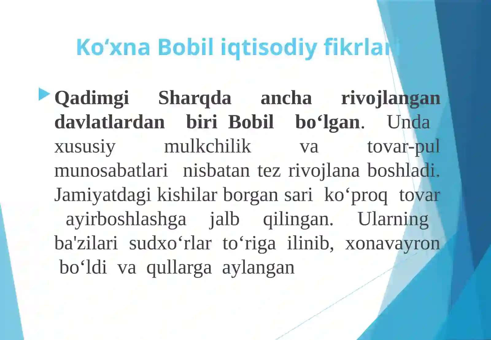 Qadimgi dunyo iqtisodiy ta‘limotlar 3