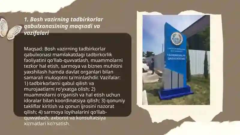 Bosh vazirning tadbirkorlar qabulxonasi 3