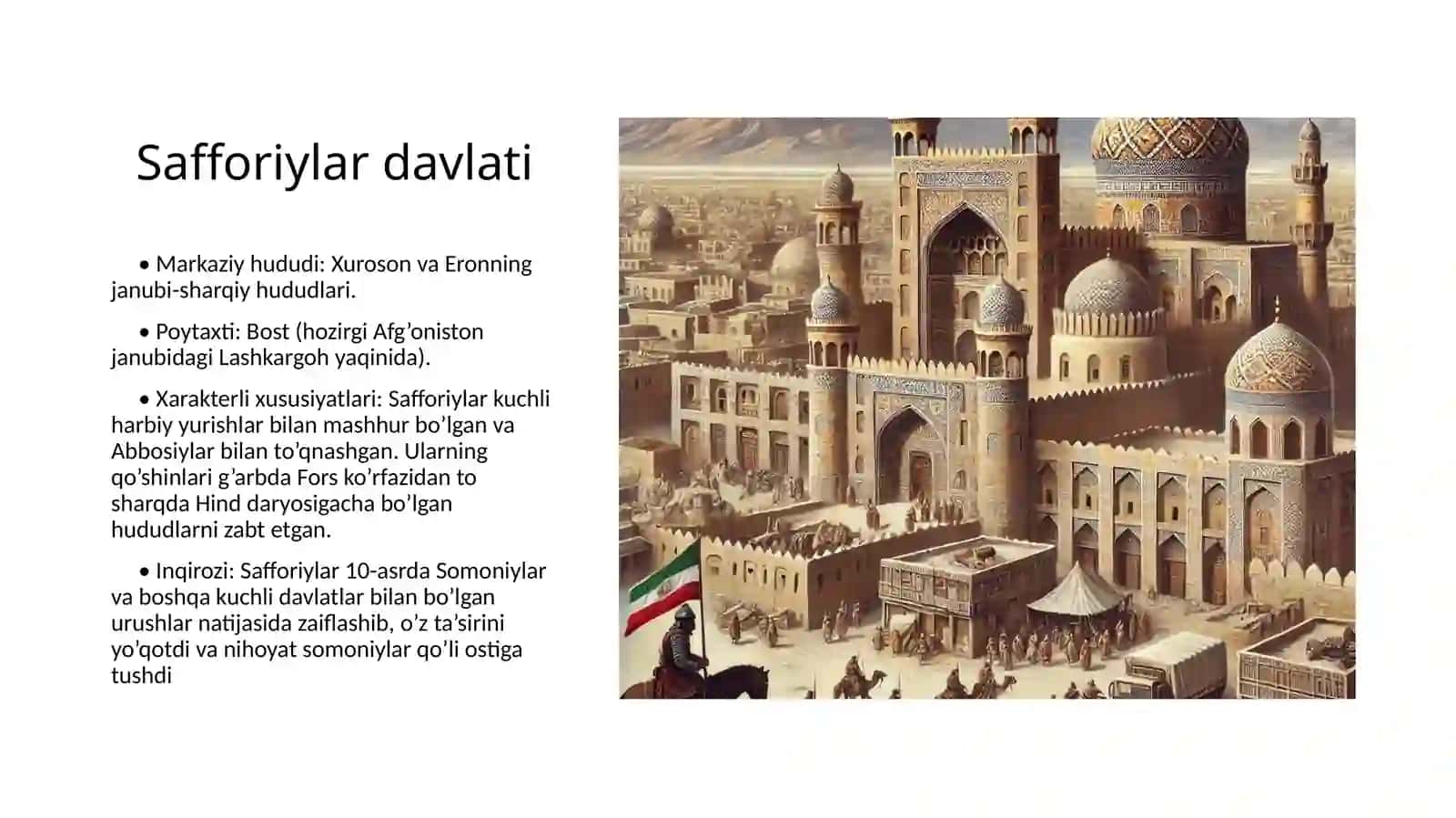 Tohiriylar va Safforiylar davlatlari 3