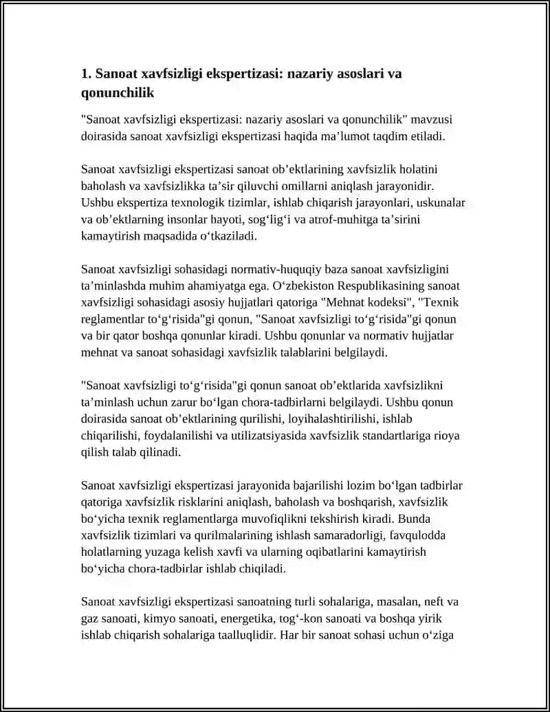 Sanoat Xavfsizligi Ekspertizasi 3