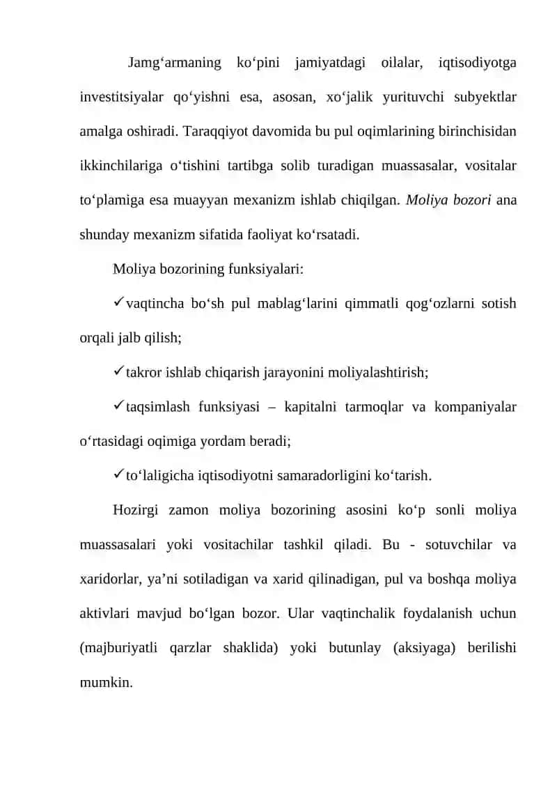 Moliyaviy bozorlar 3