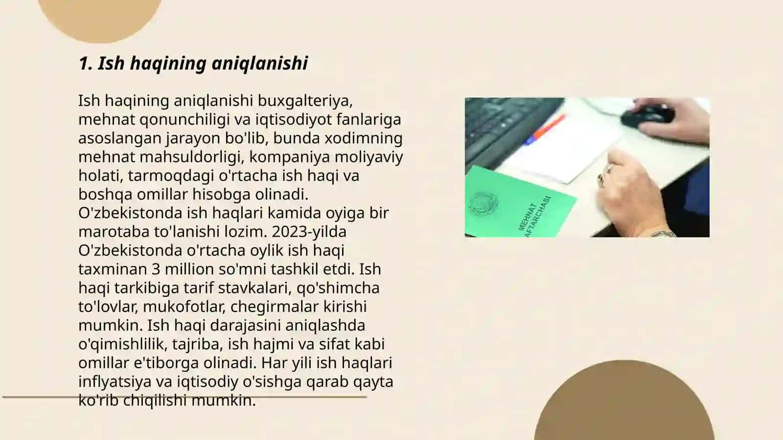 Ish haqi va mehnat munosabatlari 3