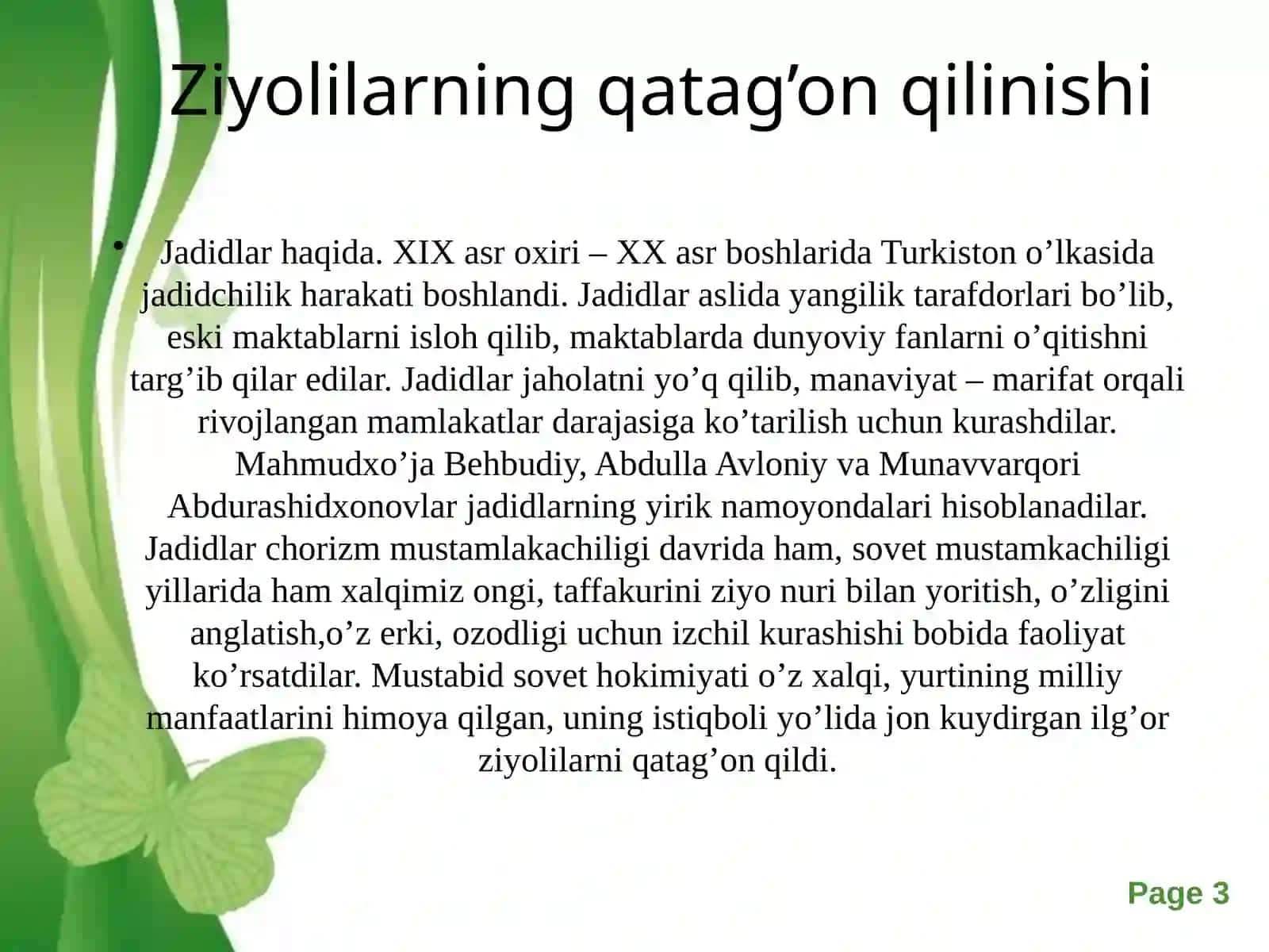 Turkiston jadidlarining auliygarisurgang'oyalar, marifiy qarashlar va uning mazmun mohiyati 3