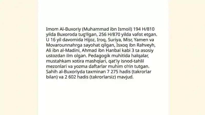 Imom Al-Buxoriyning pedagogik g‘oyalari 3