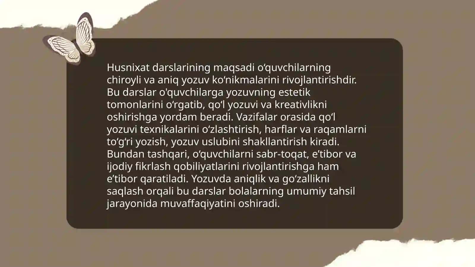 Husnixat darslari 3