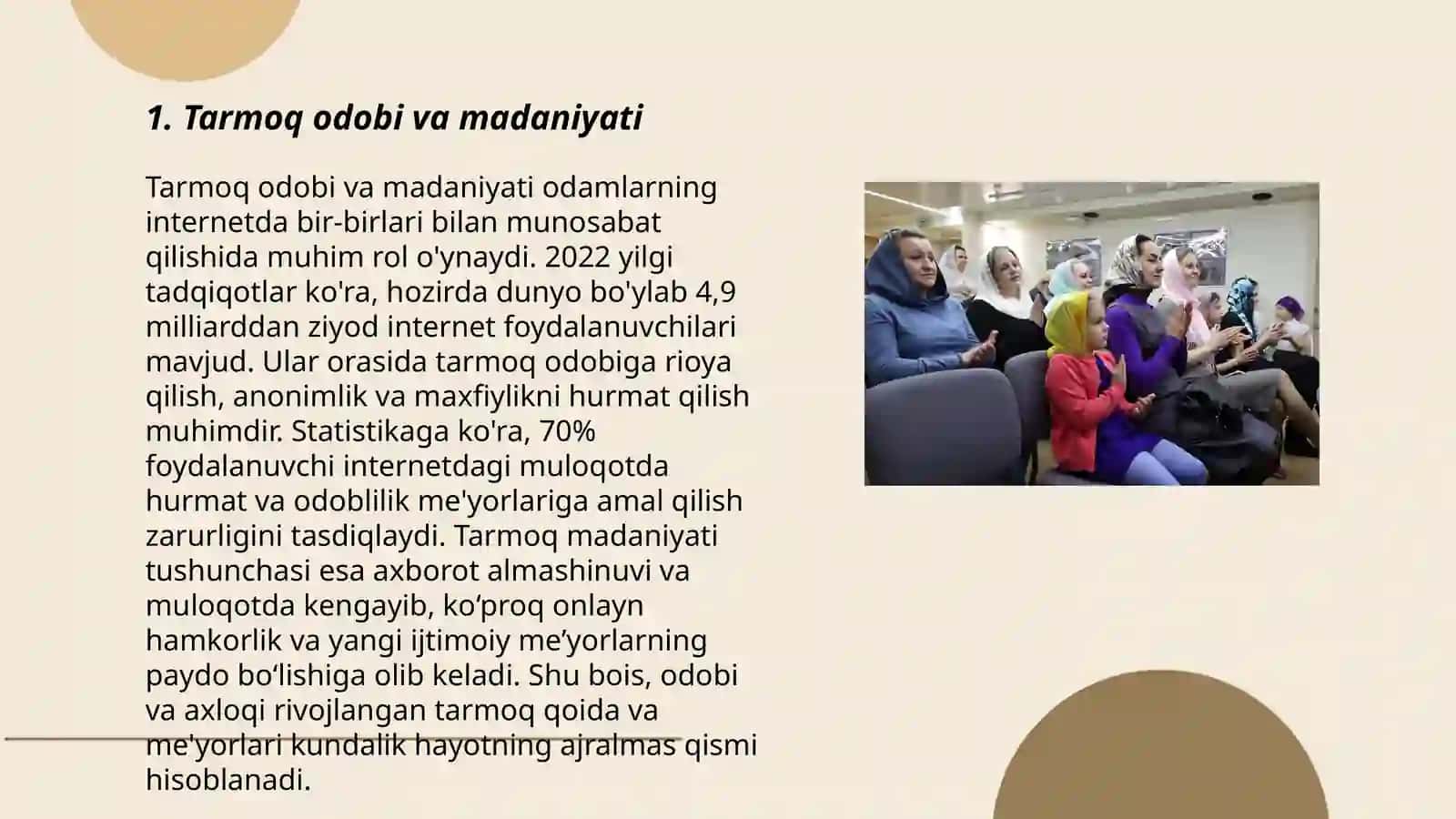 Tarmoq odobi va madaniyati 3