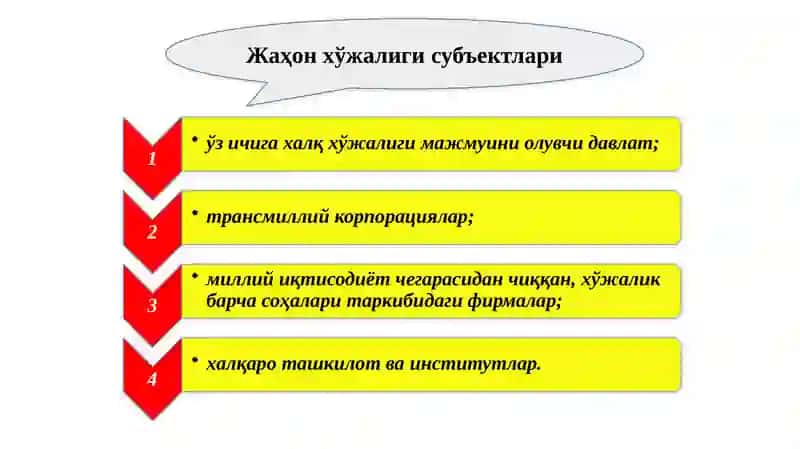 Жаҳон хўжалиги 3