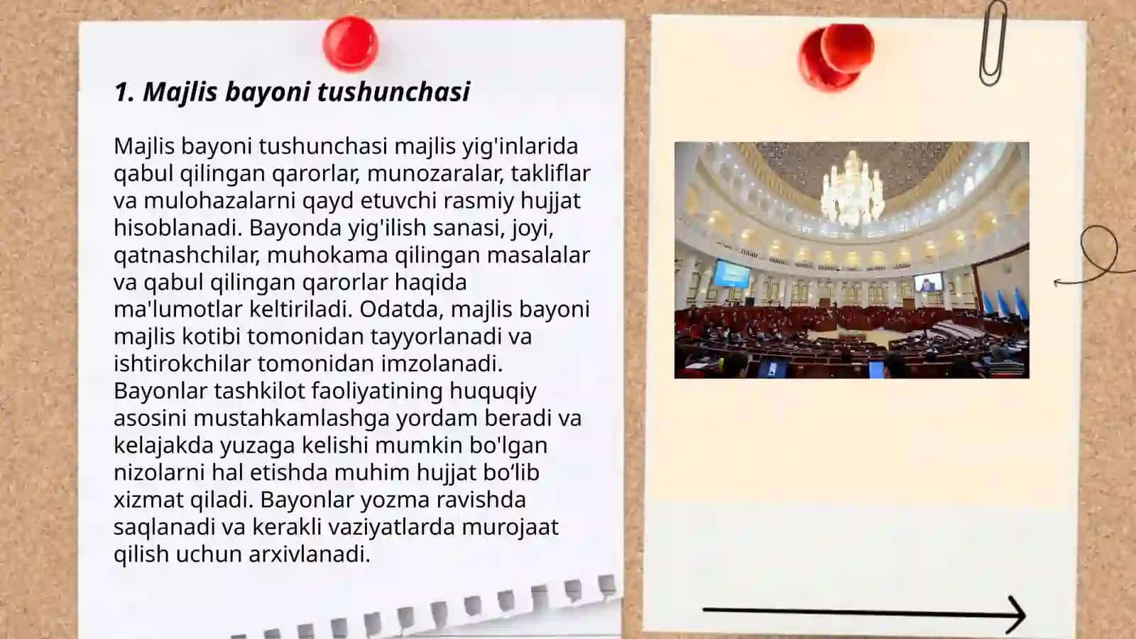 Majlis bayoni va majlis bayonidan koʻchirma 3