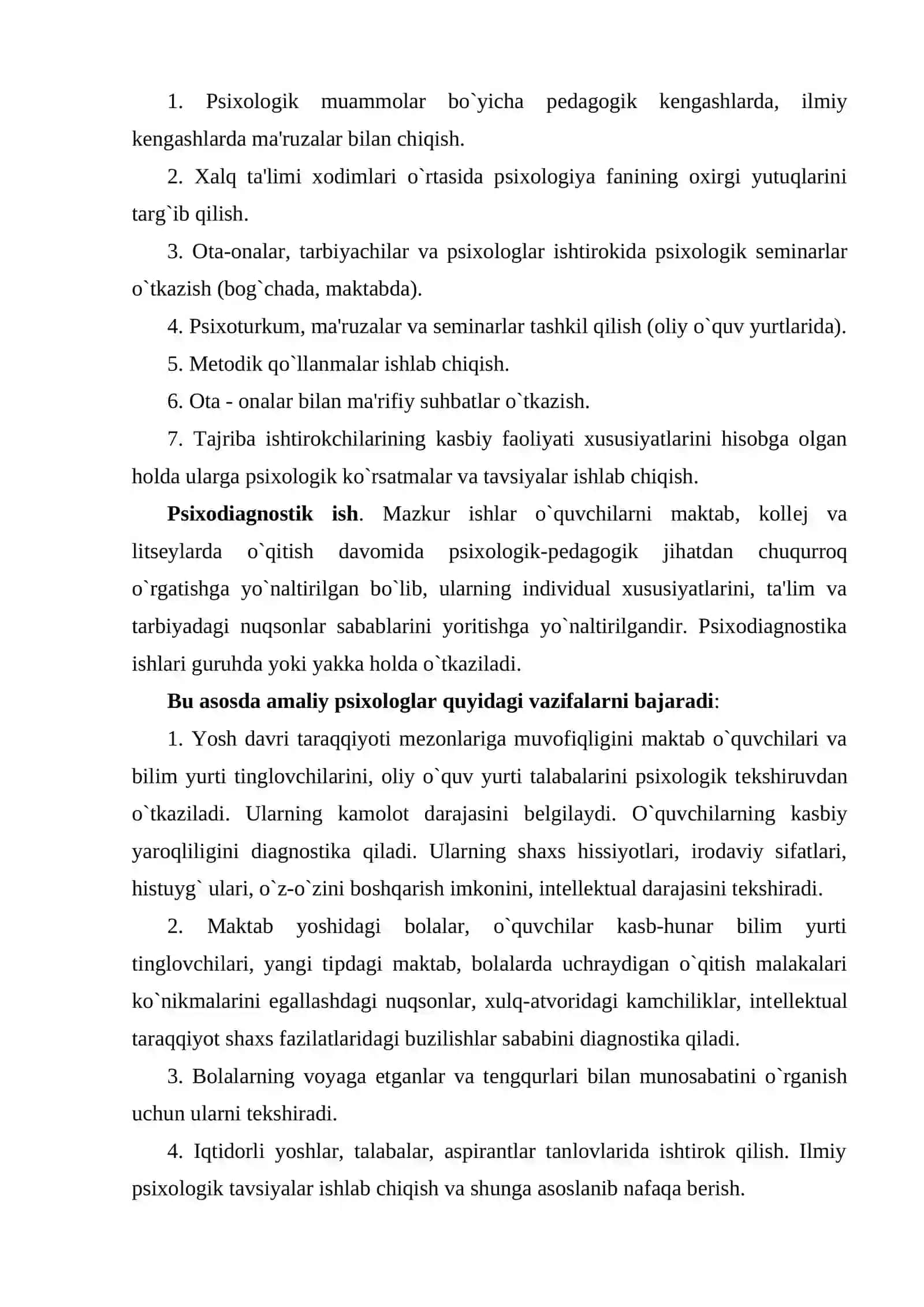 Psixologik xizmat haqida Nizom 3