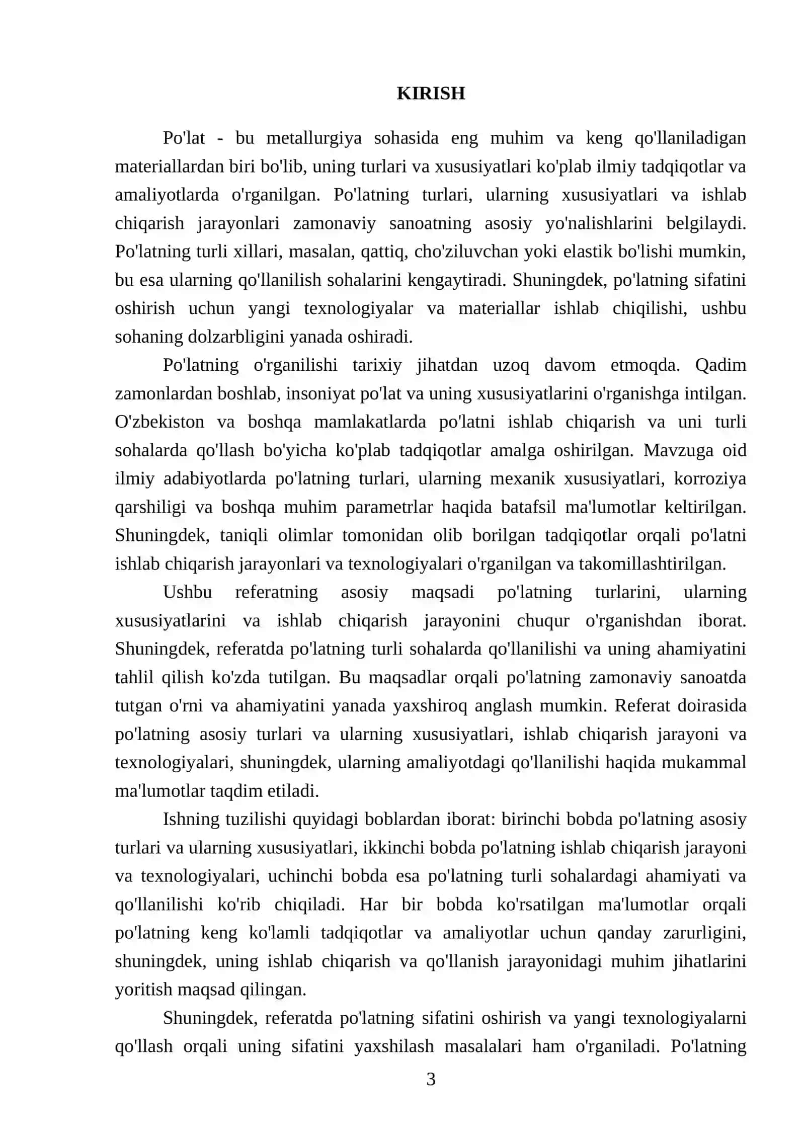 Po'latning turlarini o'rganish 3