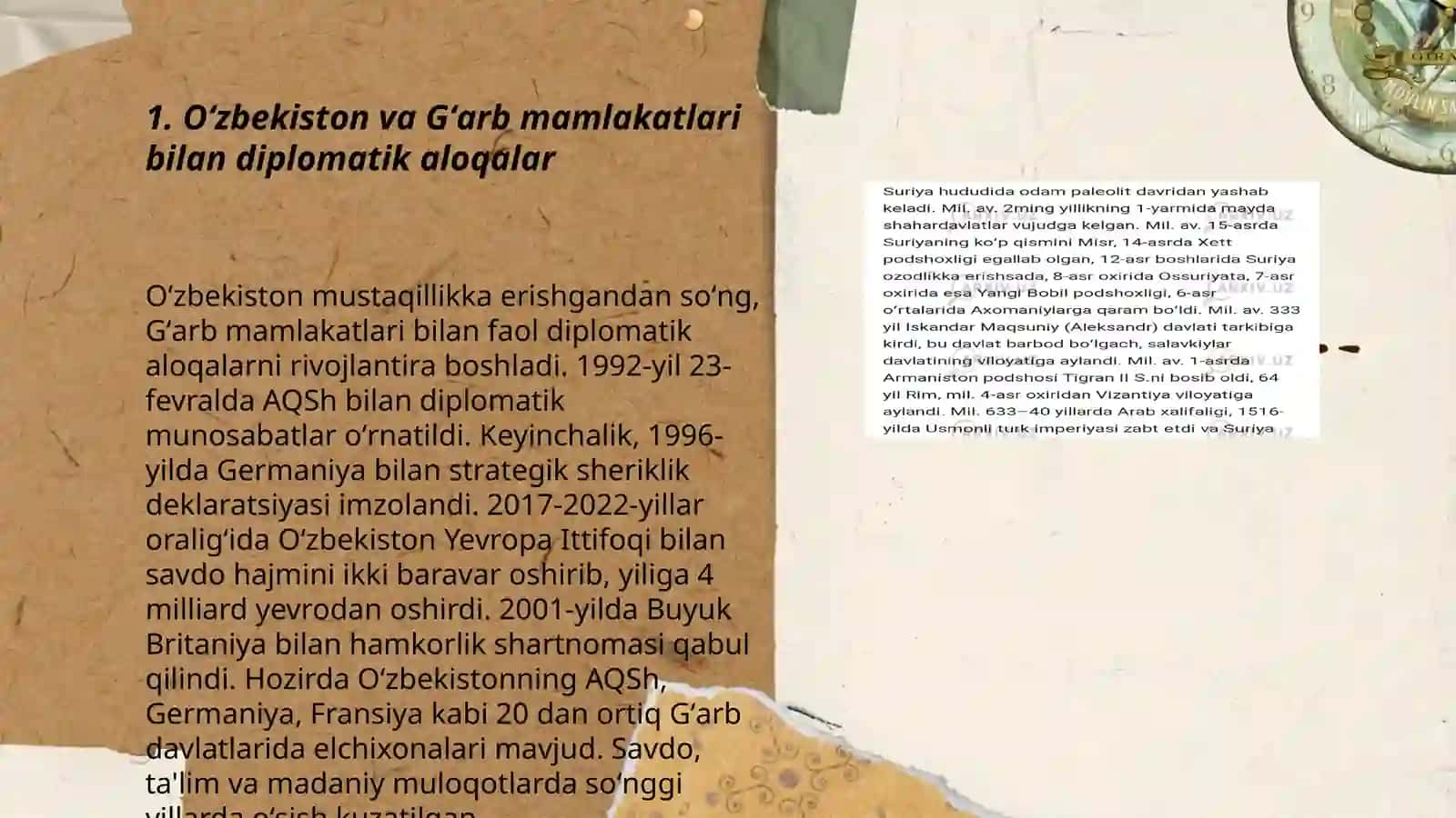 Oʻzbekiston va Jahon Hamjamiyati 3