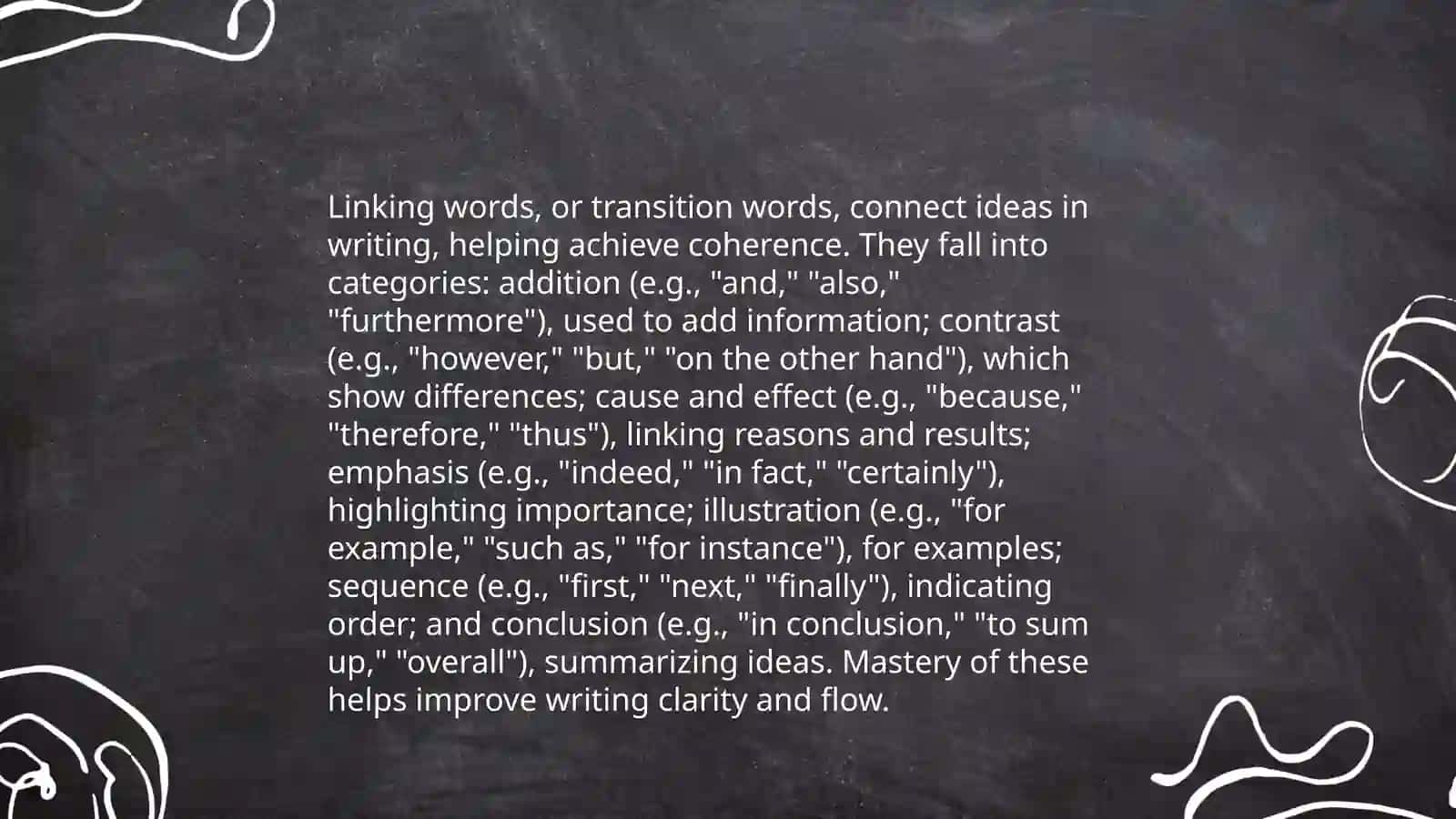 Linking words and invitation cards 3
