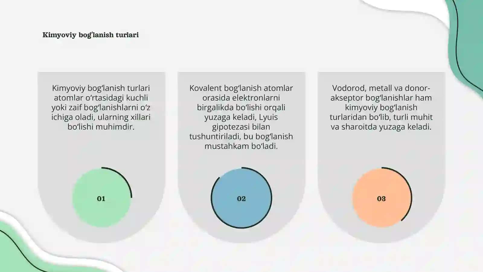 Kimyoviy bogʻlanishning xillari 3
