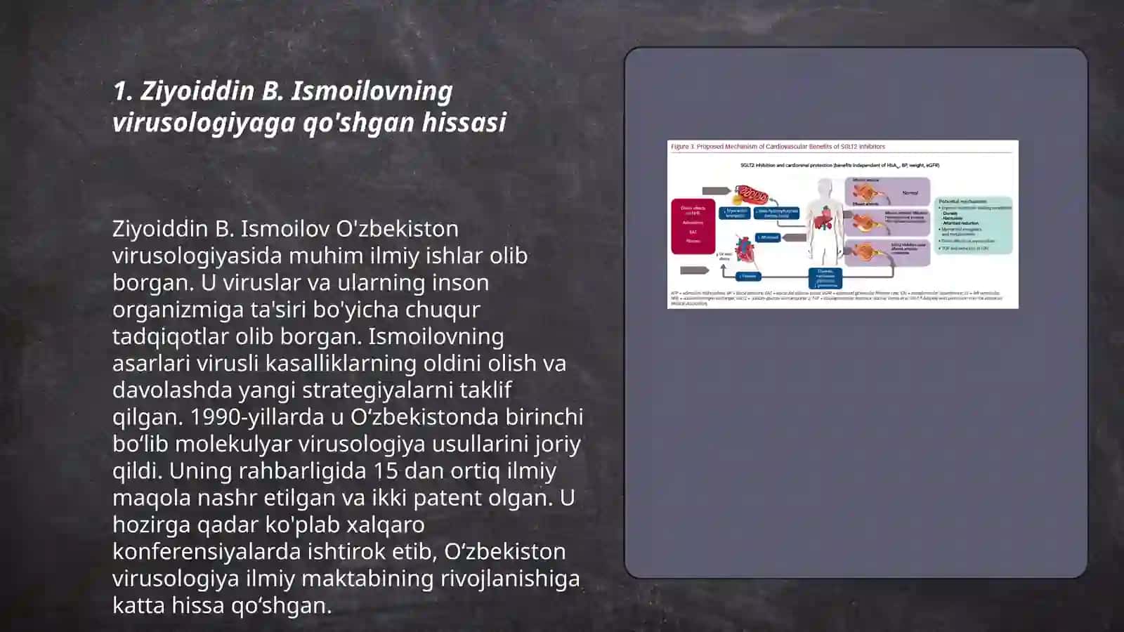 Mikrobiologiya Visrusalogiya va Immunologiya sohalariga hissa qoʻshgan oʻzbek olimlari 3