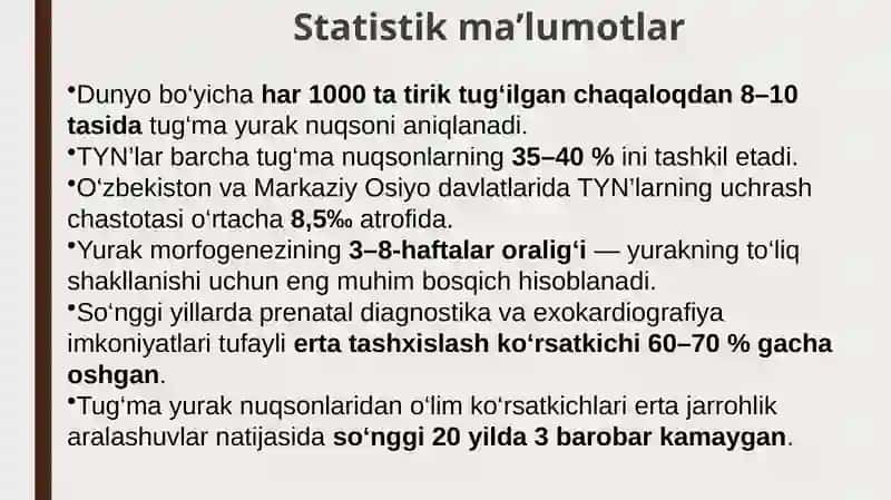Tug‘ma yurak nuqsonlari (TYN) 3