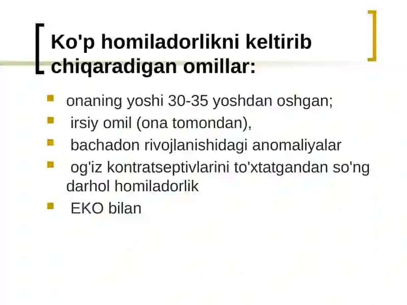 Ko'p homiladorlik 3