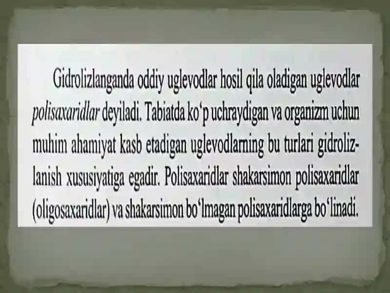 Uglevodlar tibbiy va biokimyosi 3