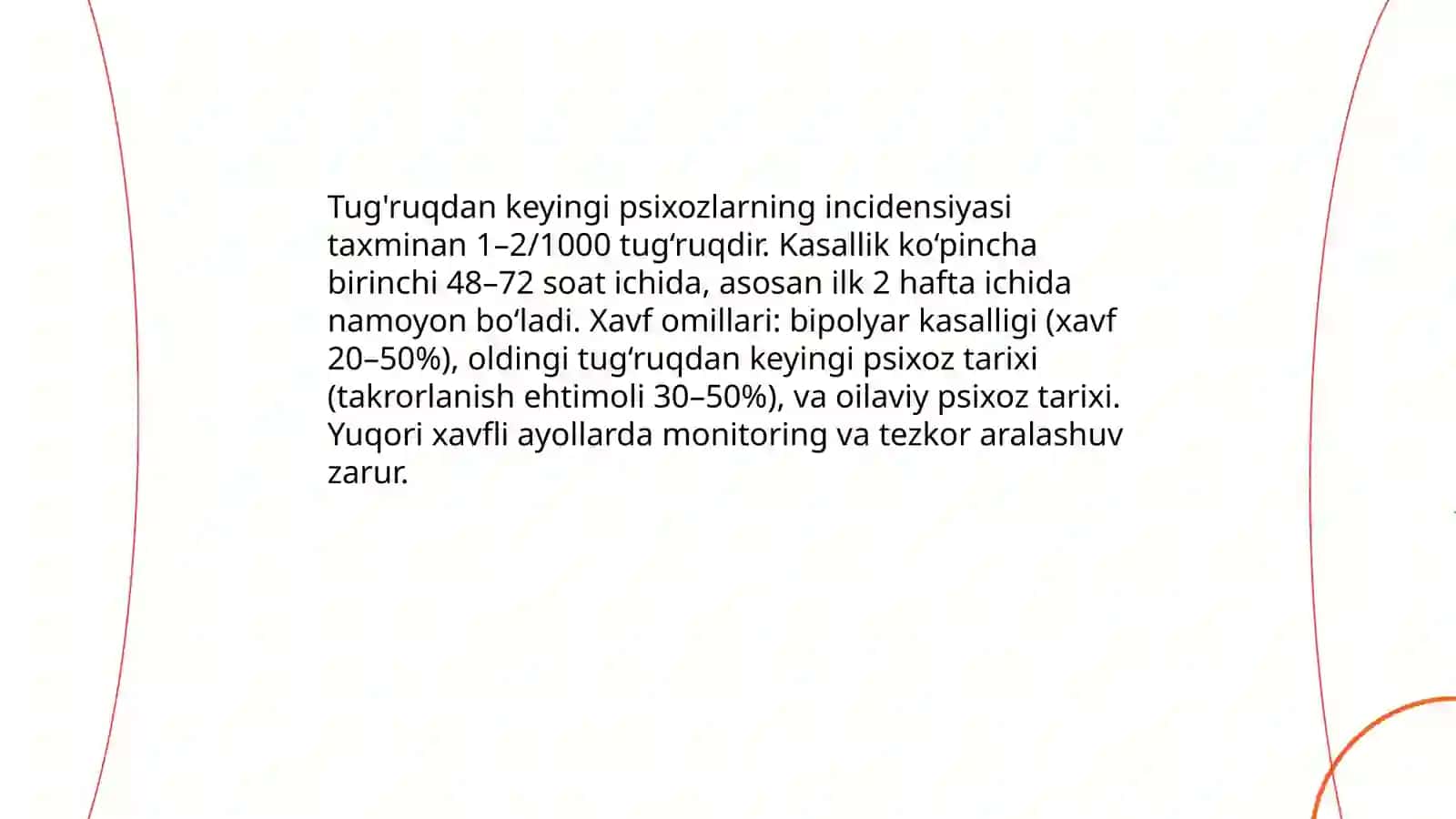 Tug’ruqdan keyingi psixozlar 3