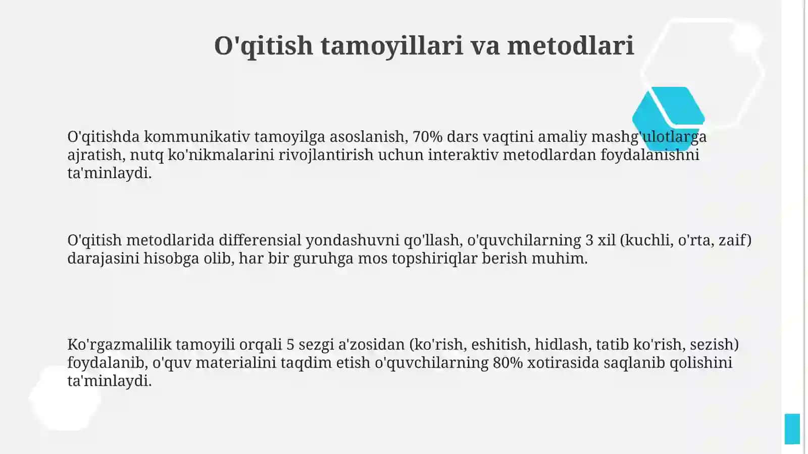 O'zbek tilini òqitishga doir yondashuv va tamoillar 3