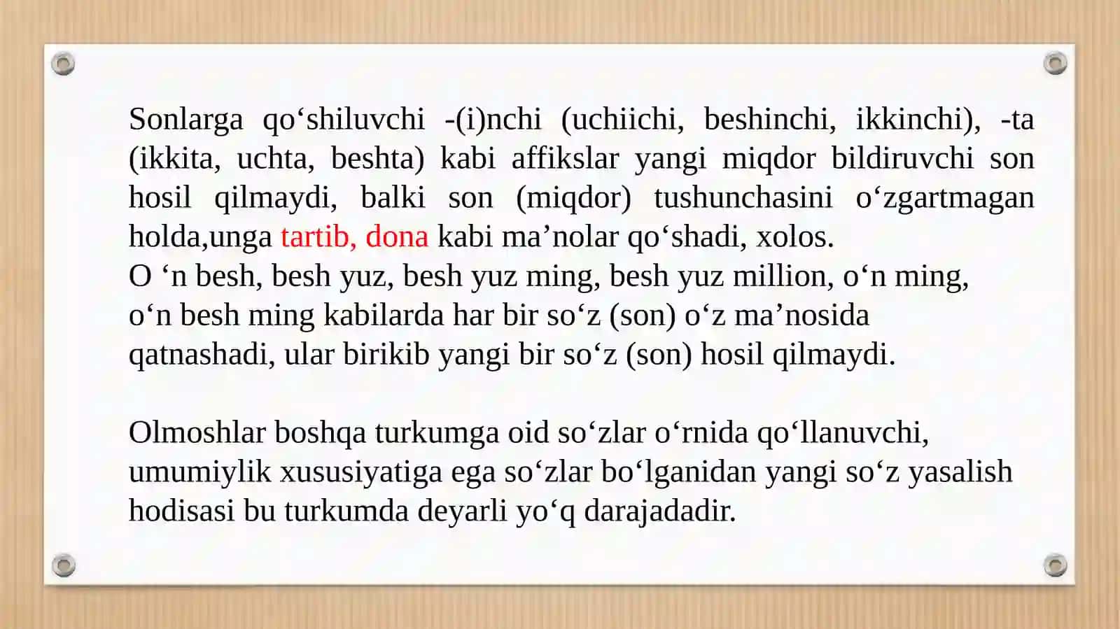 So 'z turkumlarida so 'z yasalishi 3