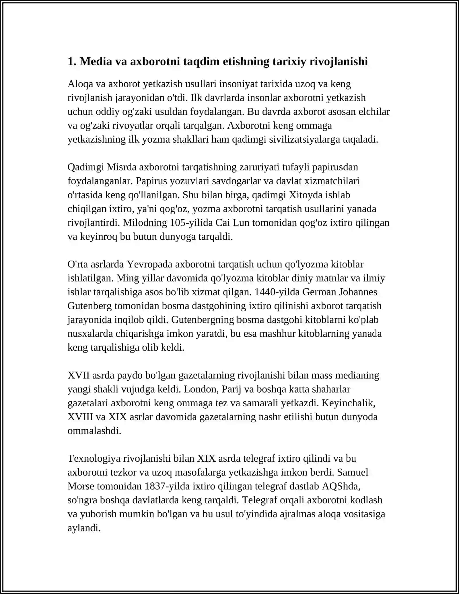 MEDIA MAKONIDA AXBOROTNI TAQDIM ETISH 3