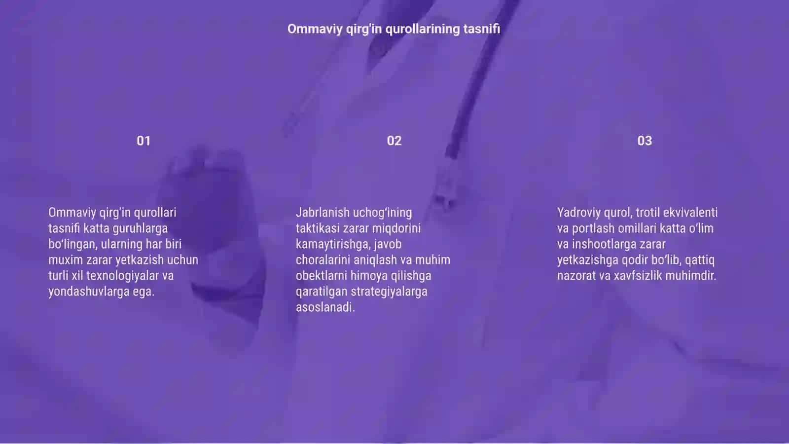 Ommaviy qirg'in qurollarining tasnifi 3
