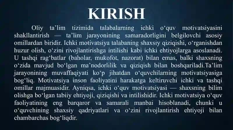 Ichki oʻquv motivatsiyasining psixologik mexanizmlari 3