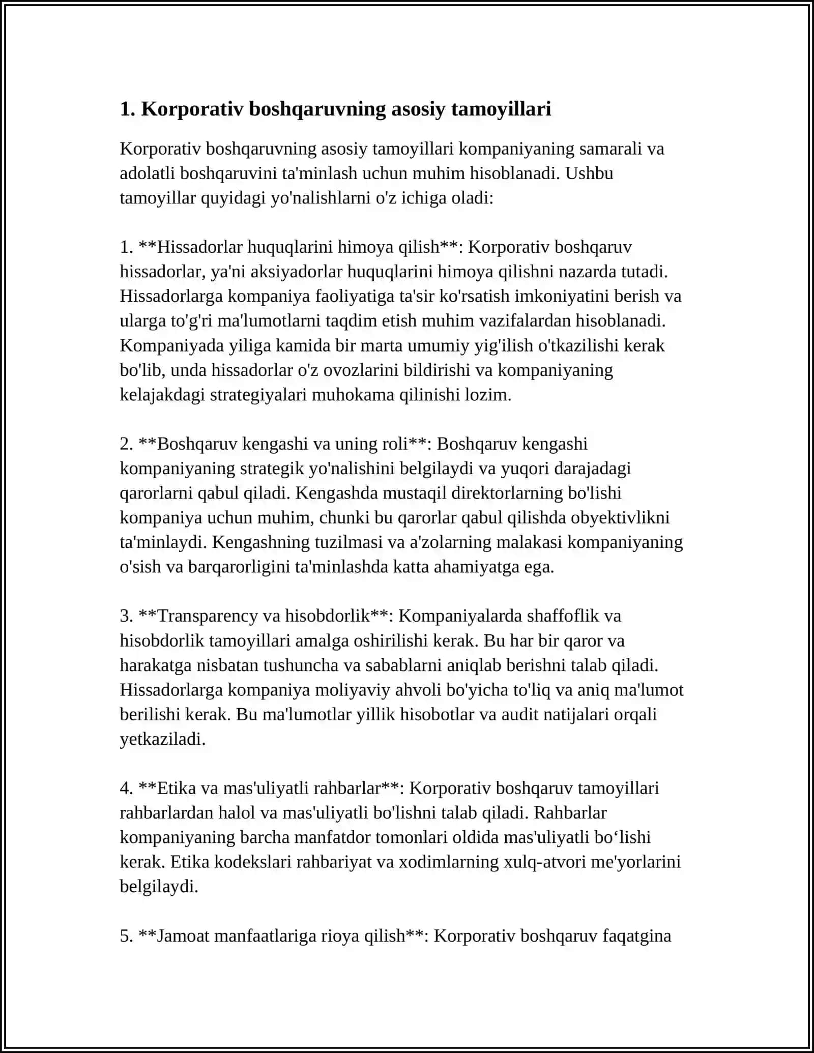 TIJORAT BANKLARIDA KORPORATIV BOSHQARUV 3