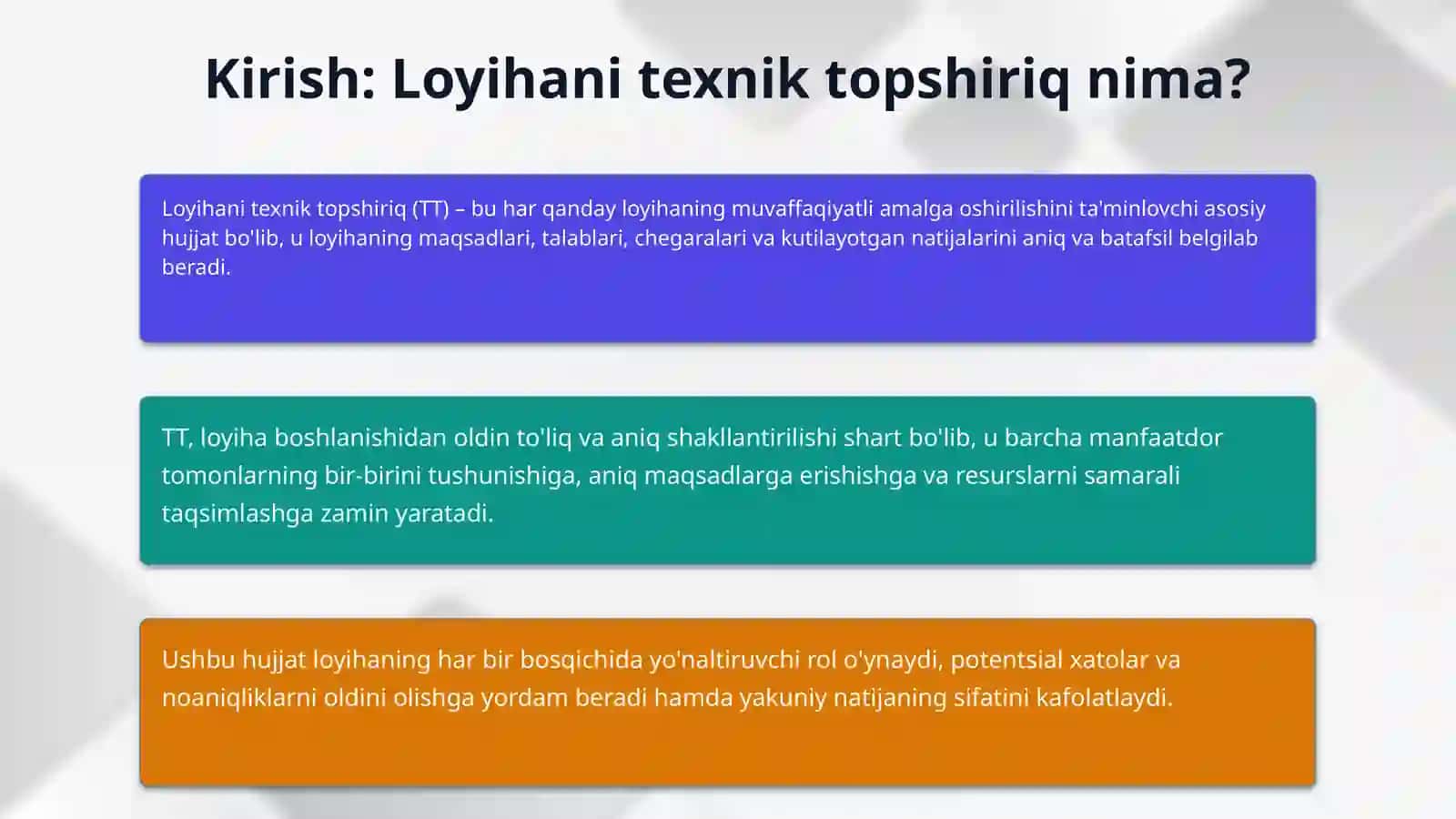 Loyihani texnik topshirig‘ini tayyorlash. 3