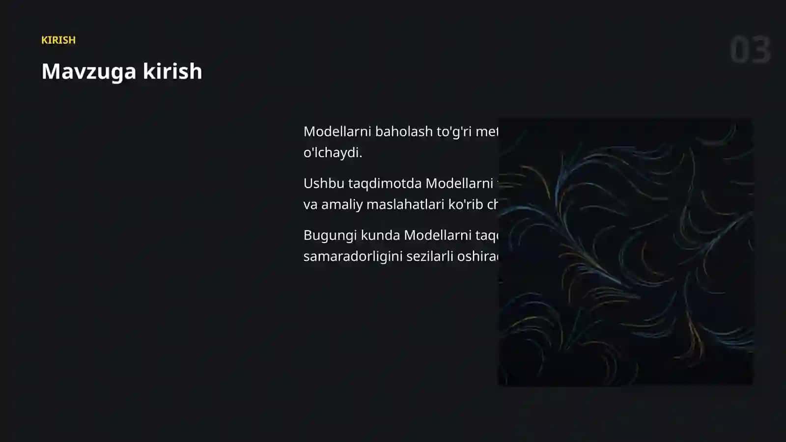 Modellarni taqqoslash: amaliy qo'llanma (Modellarni baholash) 3