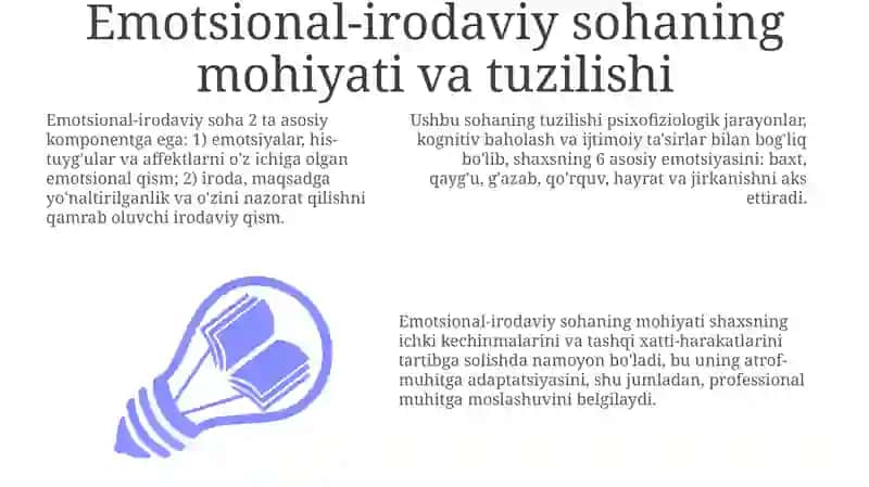 Shaxsning hissiy-irodaviy sohasi va professional moslashuv 3