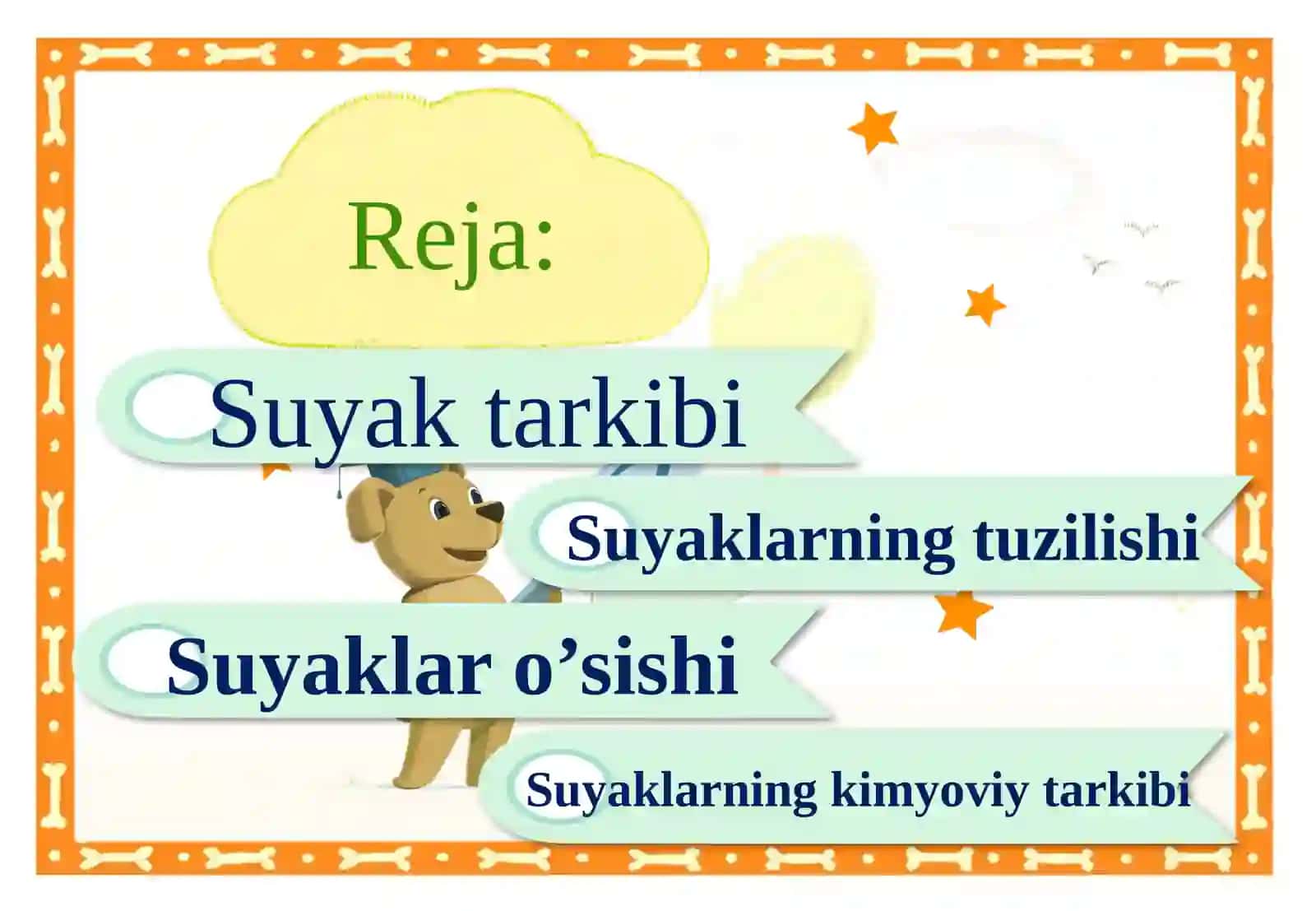 Suyaklarning tuzilishi va o'sishi 3
