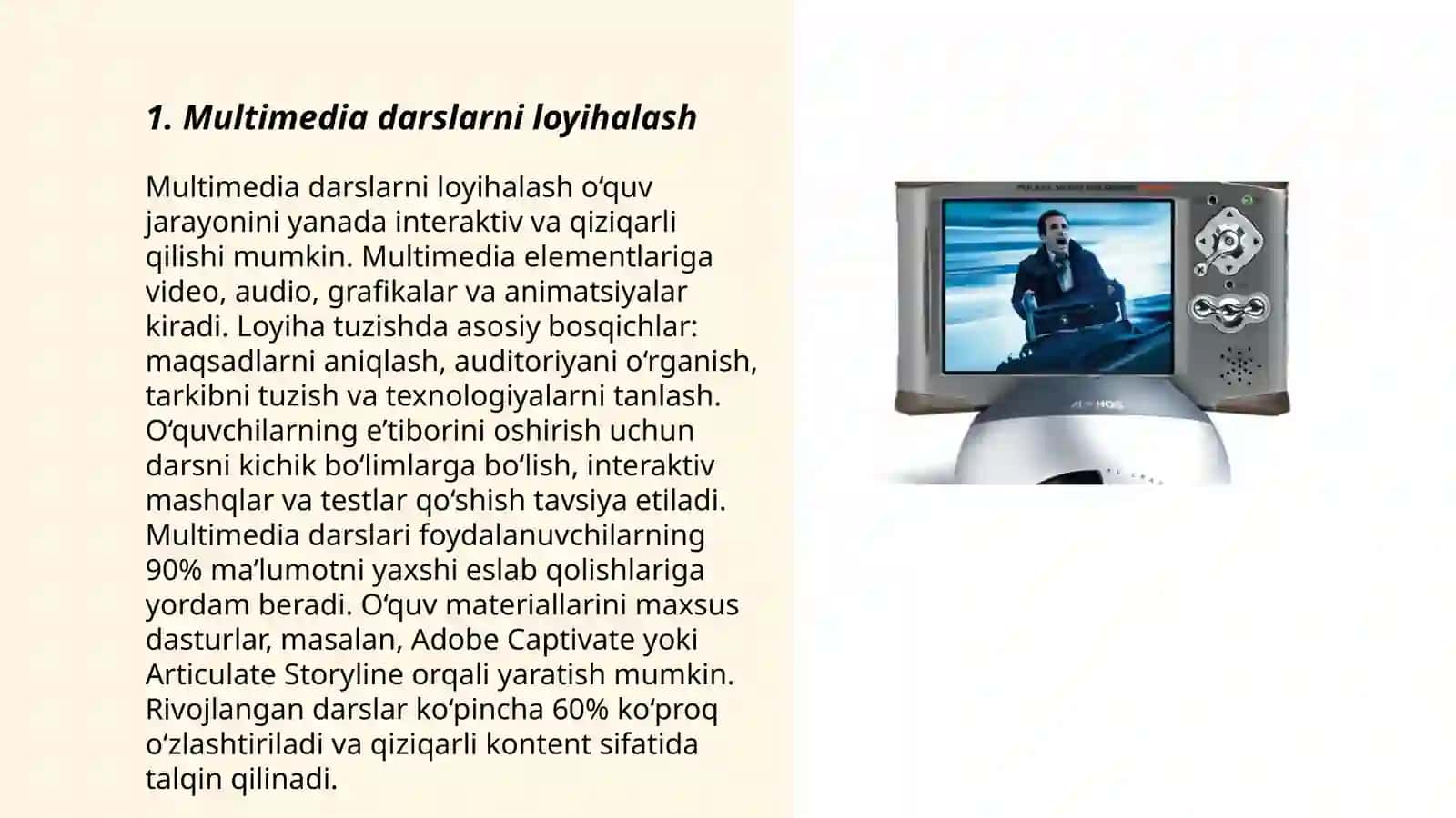 Multimedia dars tayyorlash 3
