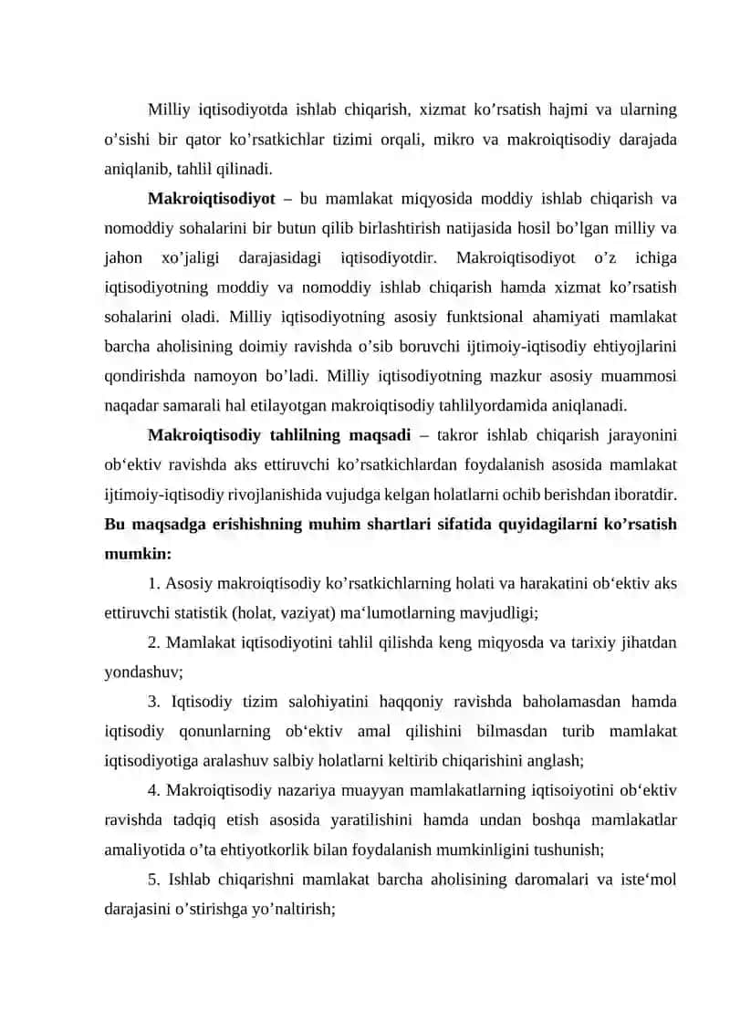 Milliy iqtisodiyot va uning makroiqtisodiy ko’rsatkichlari 3