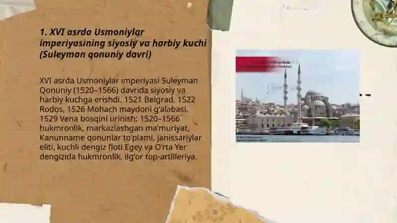 XVI-XVIII asrlarda Usmoniylar imperiyasi 3