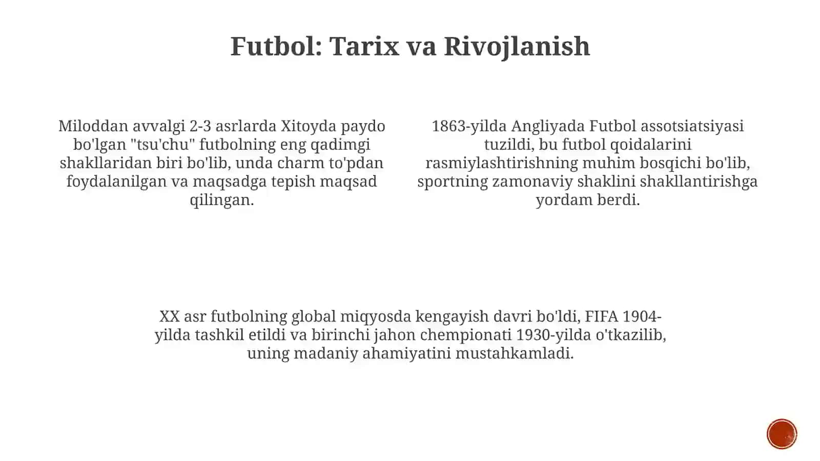 Futbol: Tarix va Rivojlanish 3