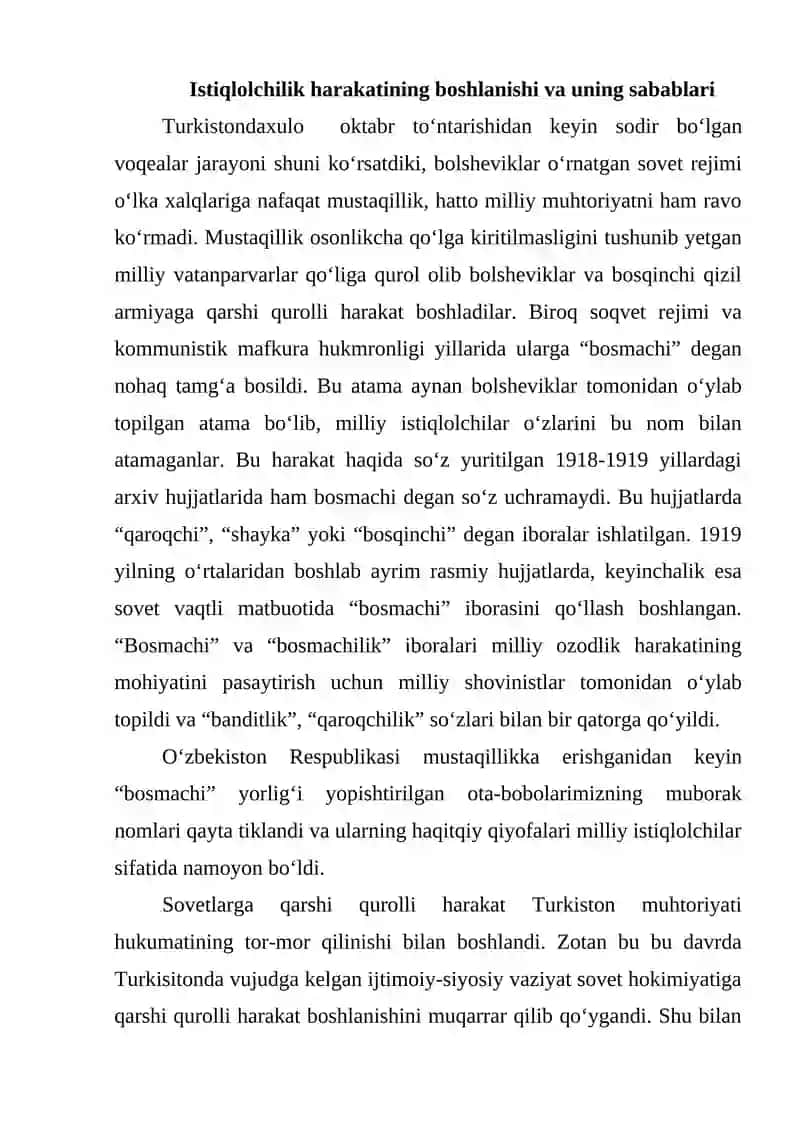 Turkistonda mustabid tuzumga qarshi qarshilik harakati 3