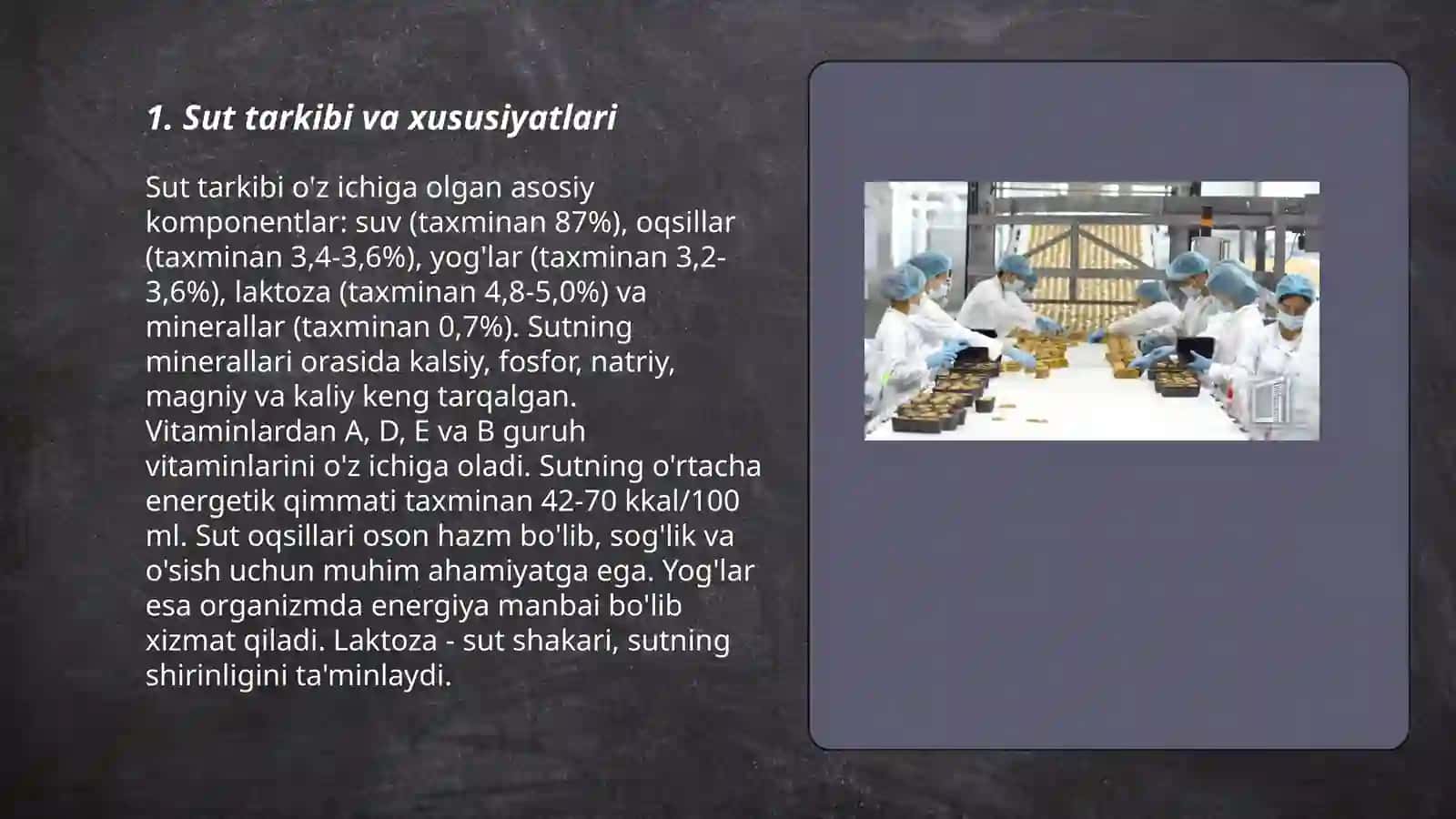 Sut shakari olish texnologiyasi 3