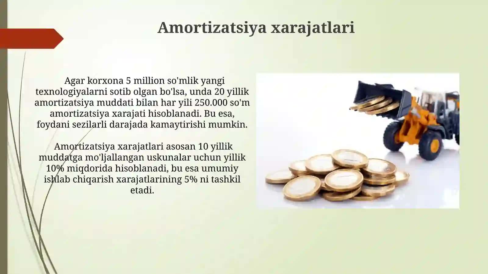 Ishlabchiqarish xarajatlari va foydasi 3