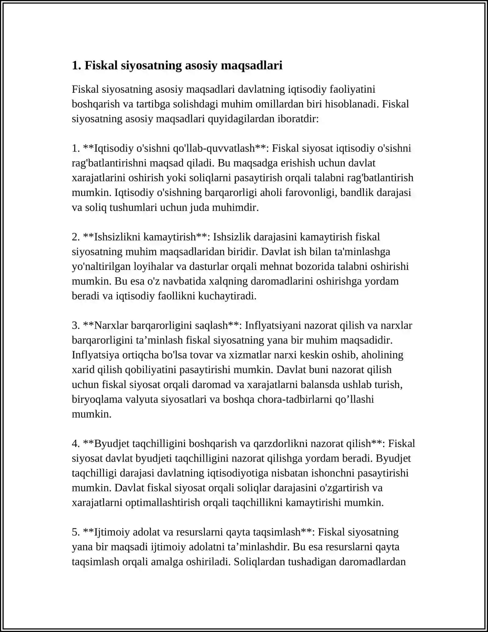 FISKAL SIYOSAT VA UNING IQTISODIY O'SISH STRATEGIYASI 3