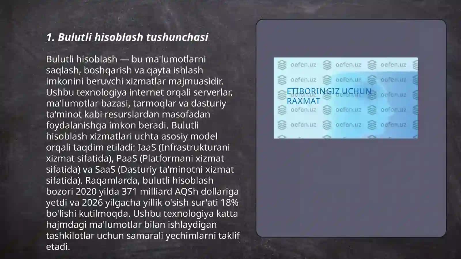 Bulutli texnologiyalar va ular bilan ishlash 3