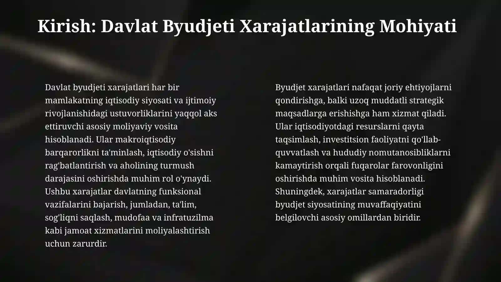 Davlat byudjeti xarajatlari 3